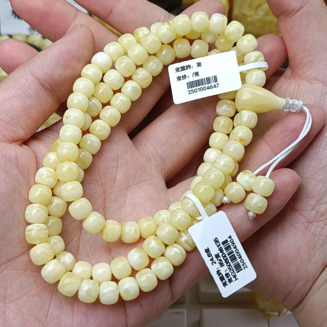 自***在未镶嵌颈饰蜜蜡7.3精工108白蜡