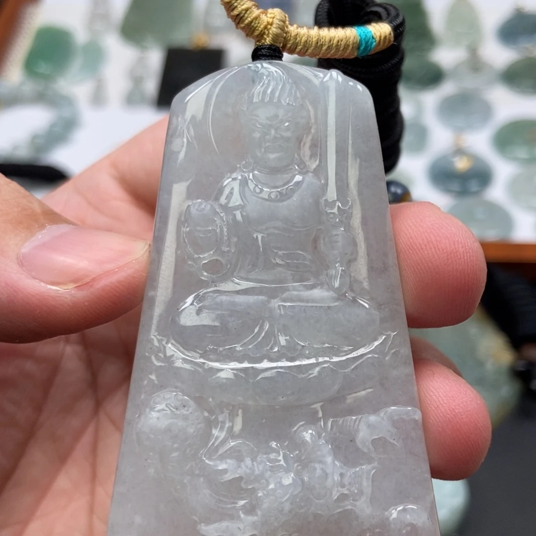 翡翠未镶嵌颈饰不动明王 鸡  天然缅甸A货翡翠