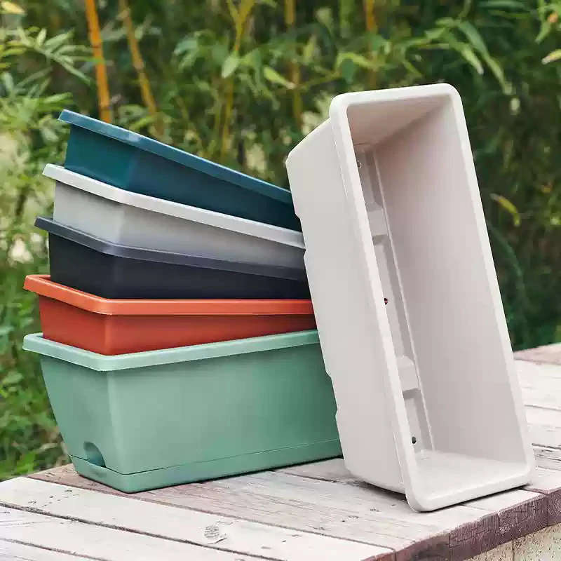 霍伦种菜盆长方形塑料树脂阳台养花神器结实耐用种菜首选厂家直销