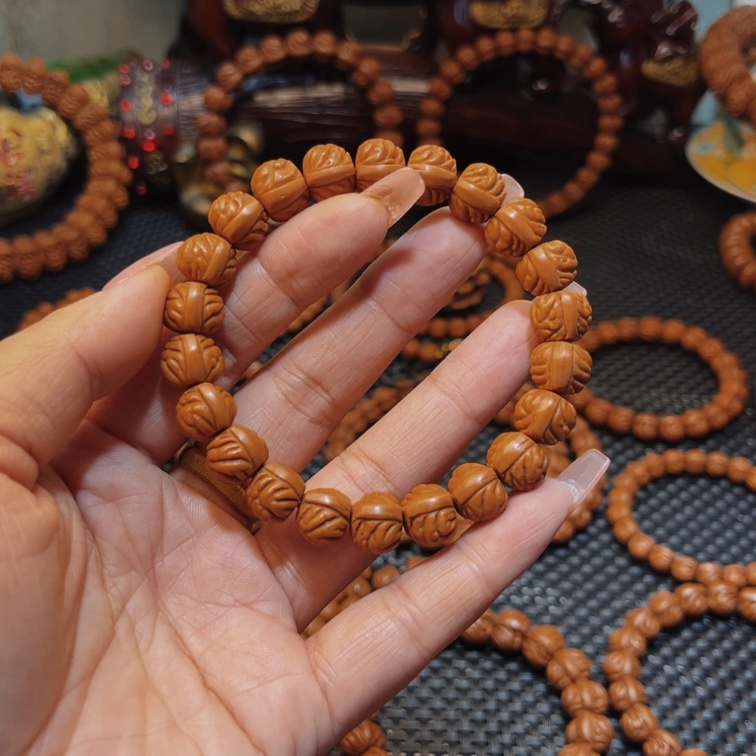 桃核手串12野生小飞龙单圈