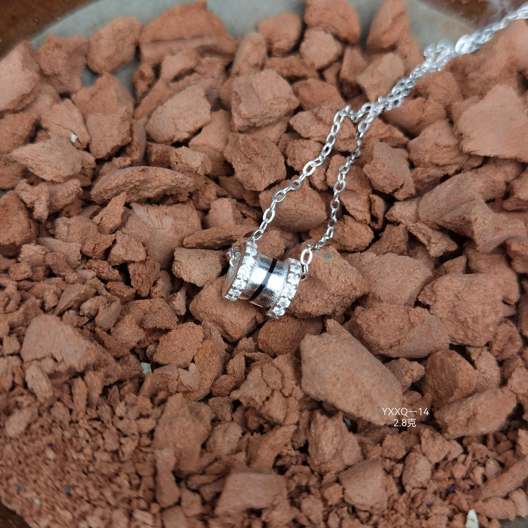 吊坠足银 足银项链 时尚小蛮腰项链森系轻奢设计感精致锁骨链