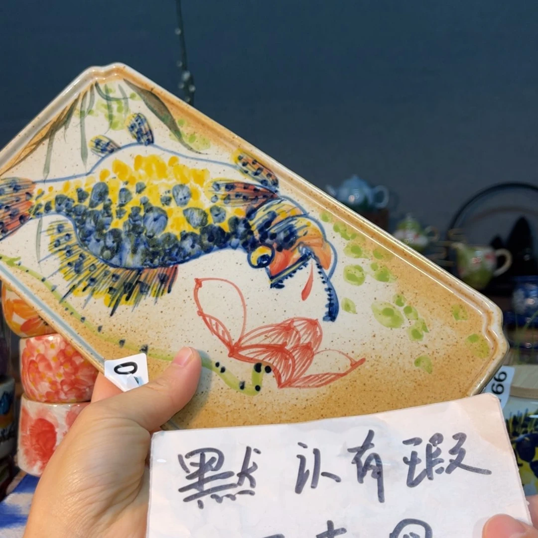 杯快*?素浅陶瓷手工手绘