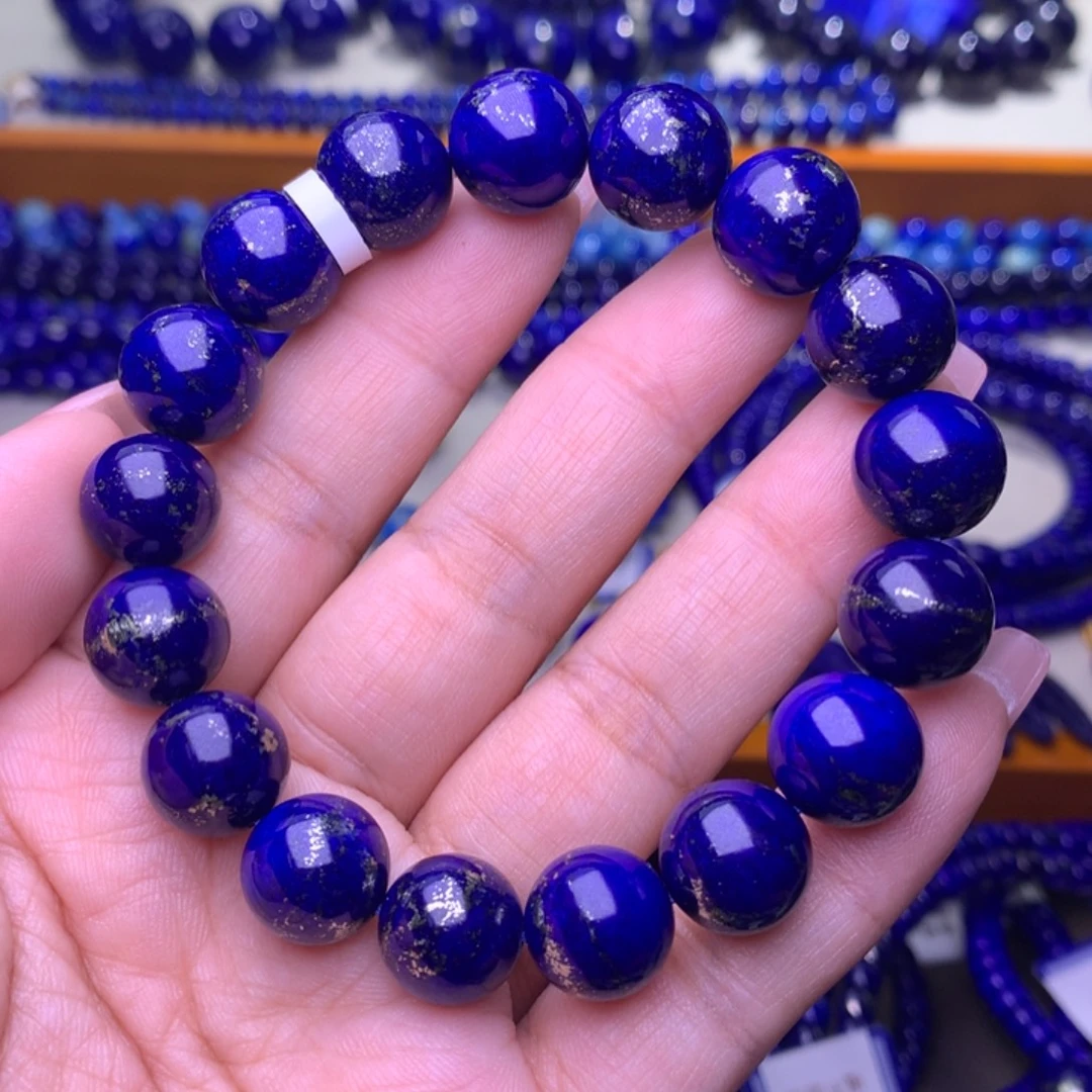 青金石未镶嵌手串12m满天星