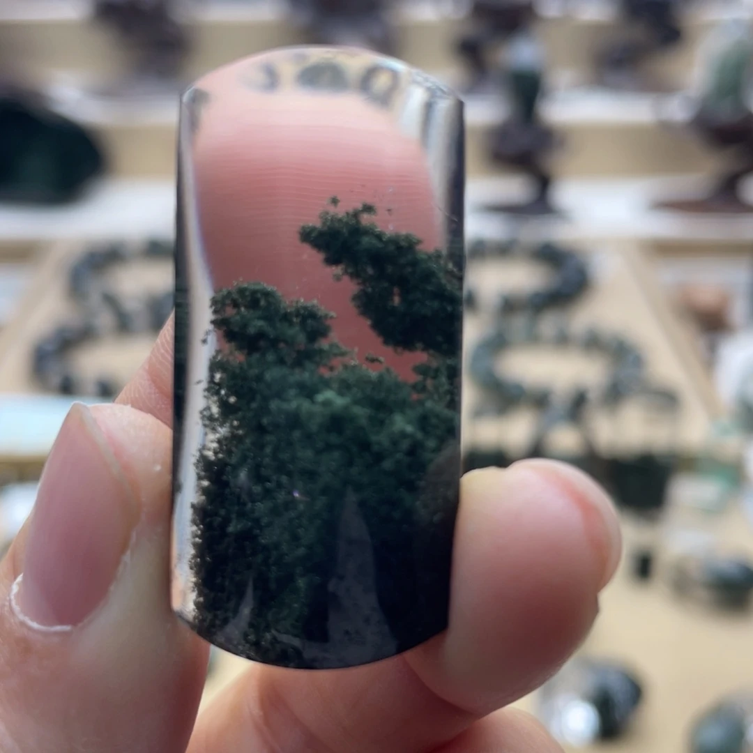 颈饰未镶嵌水晶绿幽灵聚宝盆无事牌