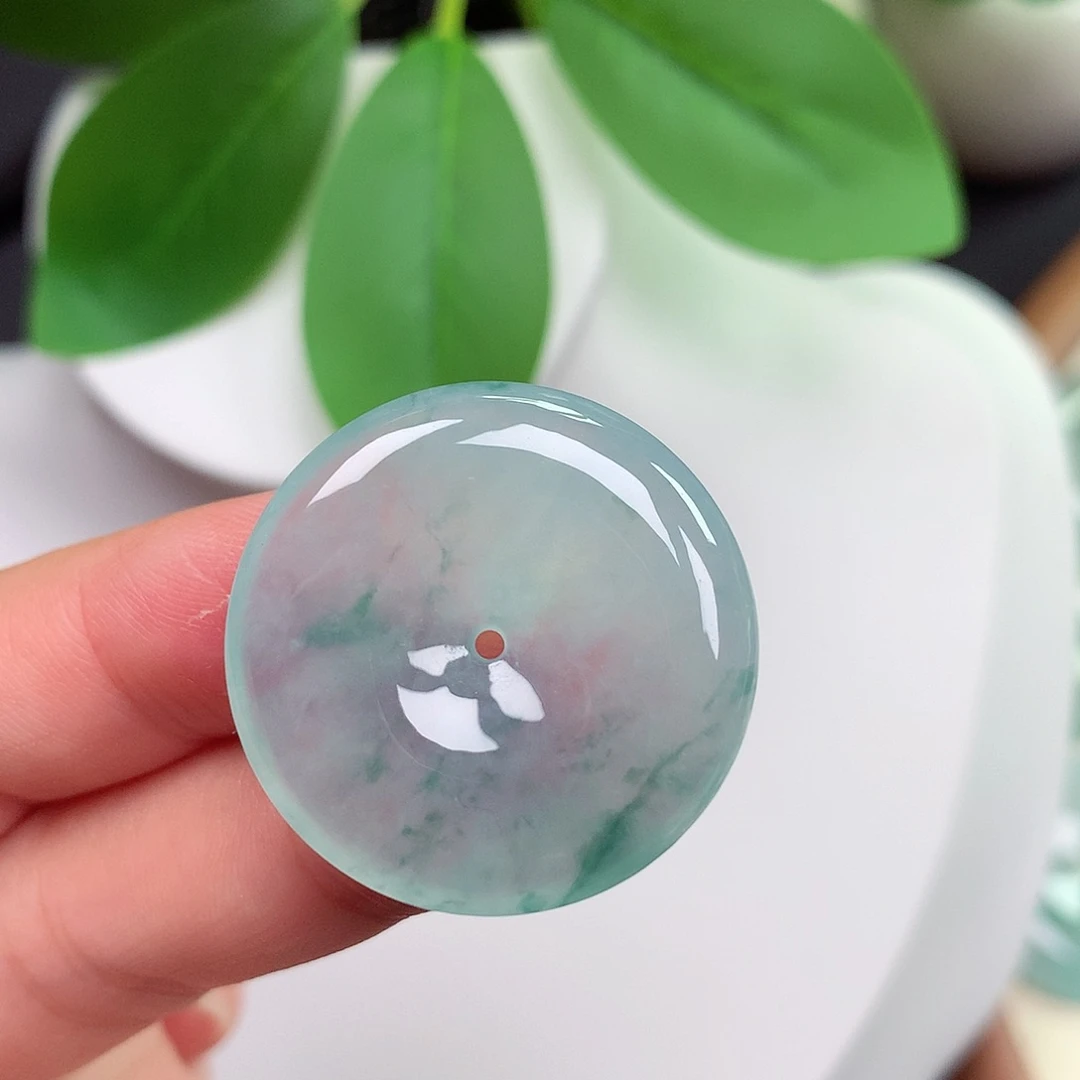 颈饰未镶嵌翡翠平安扣 28，5.4mm