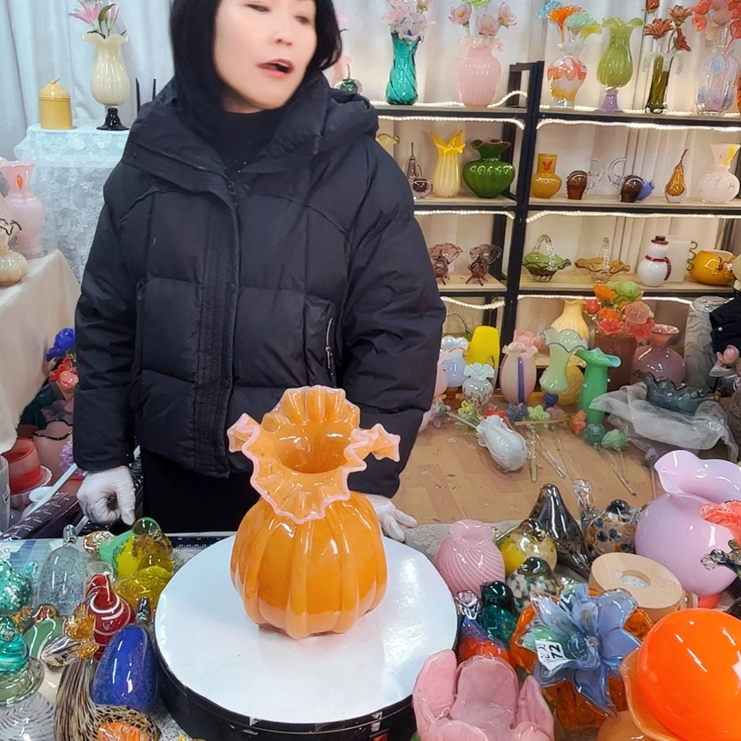 花瓶家悦美居琉璃工艺品不完美