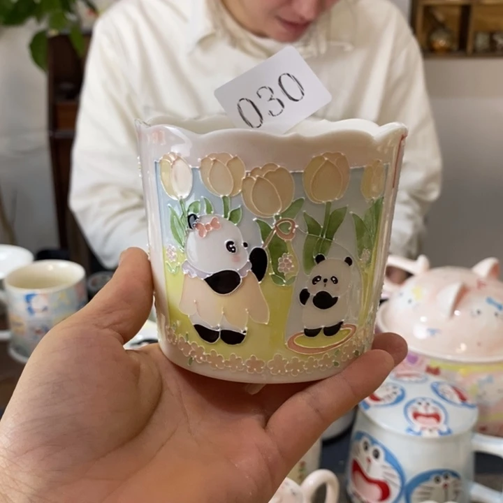 瓷片景德镇釉下彩手绘