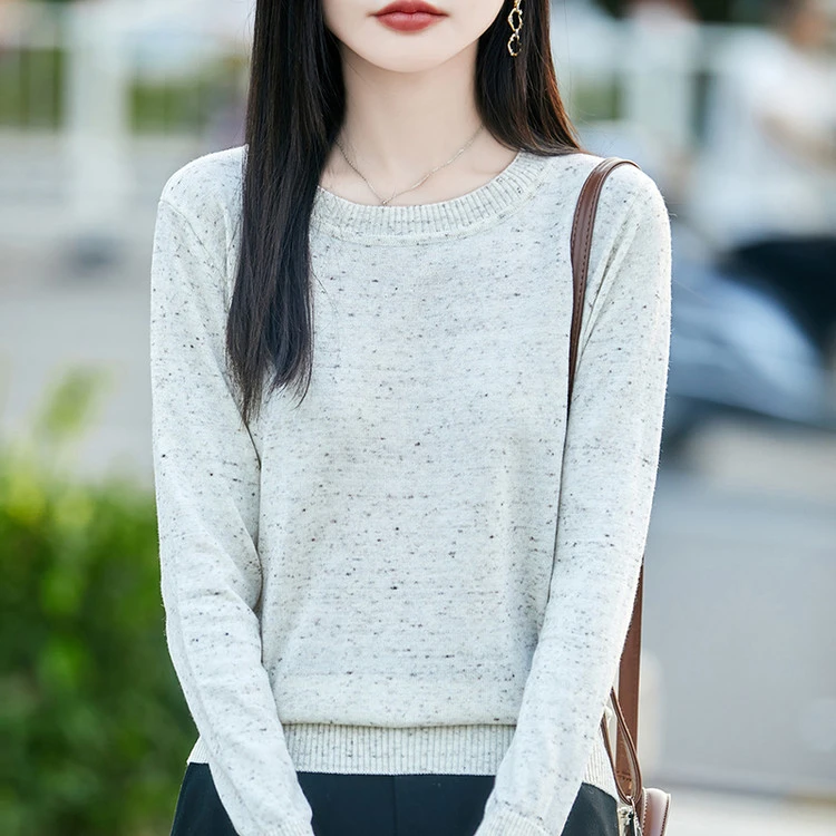 恒源祥集团彩羊加厚一线成衣女套头宽松针织衫秋冬装针织打底衫