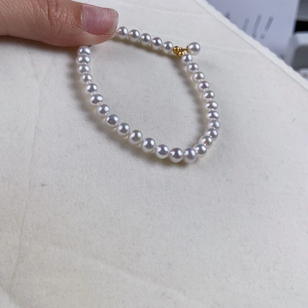 淡水珍珠手绳银S925镶嵌