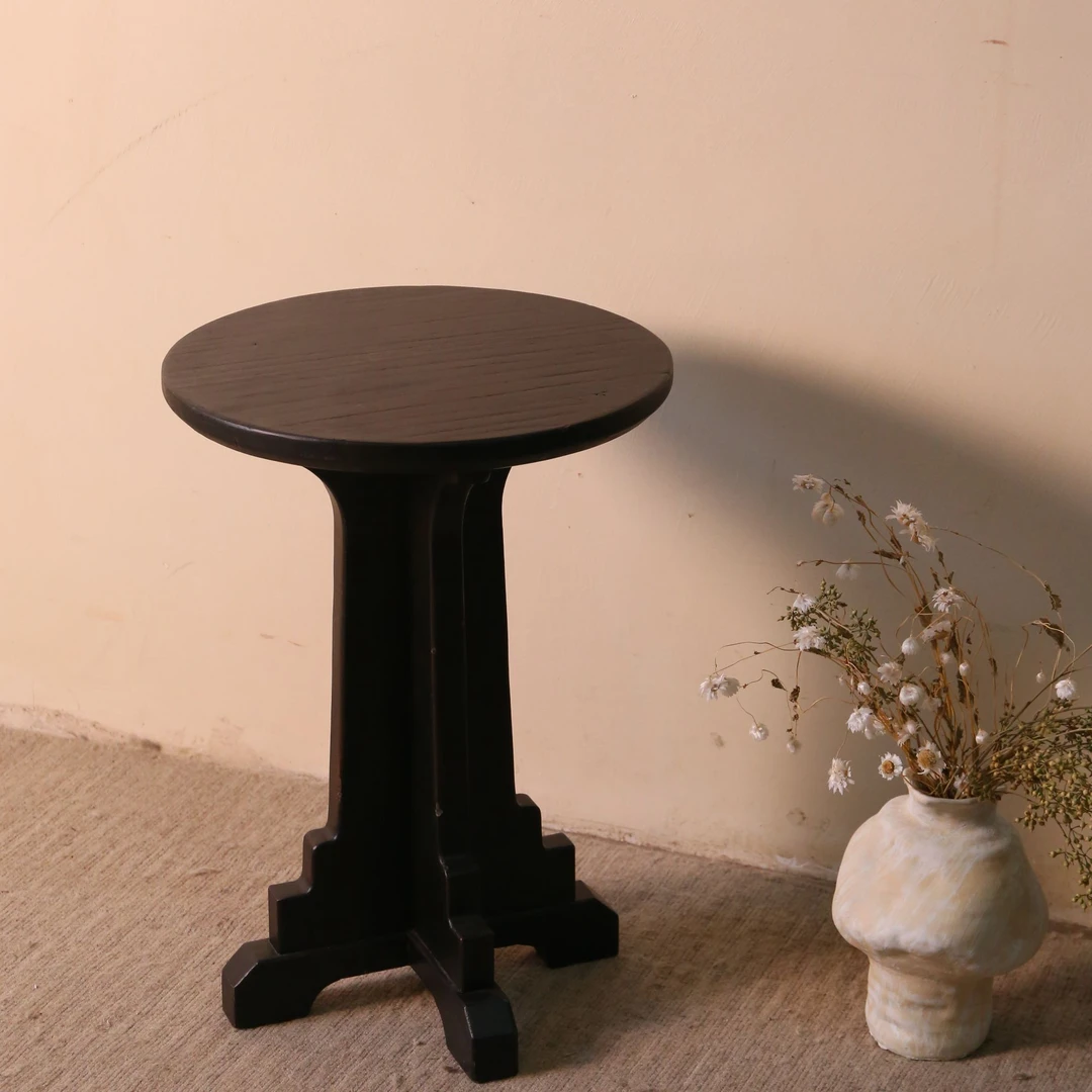 沐野家具 桤木几何边几 简约创意家用边几沙发茶几花几