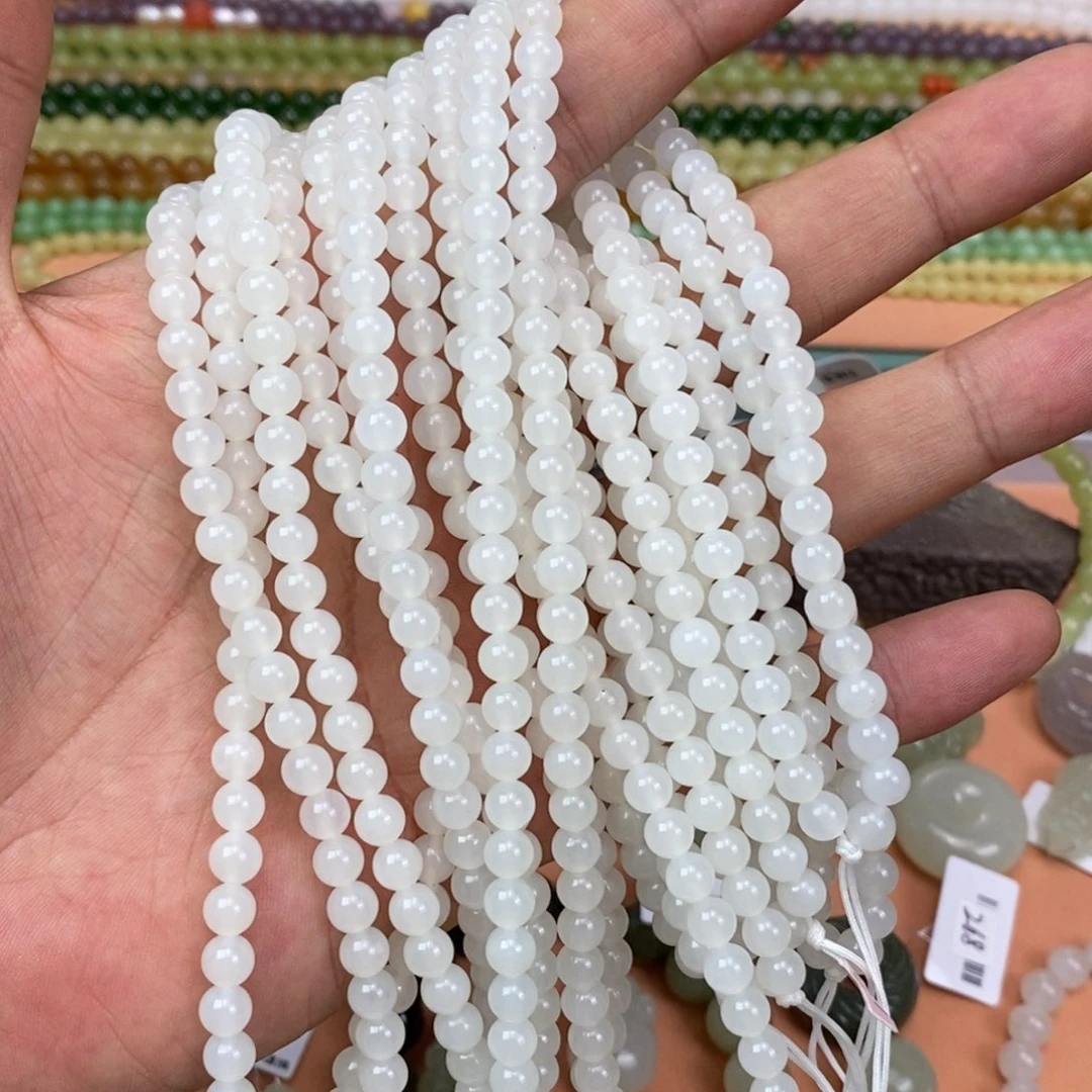 颈饰未镶嵌和田玉（白玉）天然和田玉白玉项链卡6