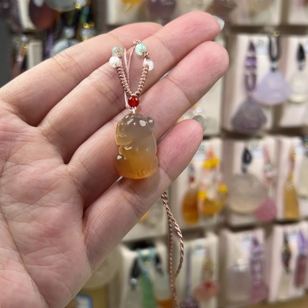紫***色玛瑙/玉髓未镶嵌颈饰
