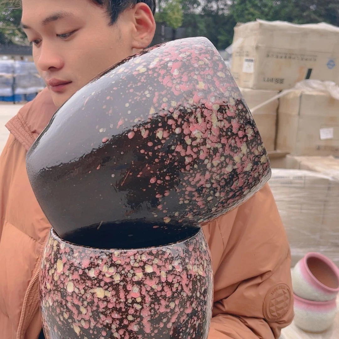 红陶杨杨花盆0310-1006