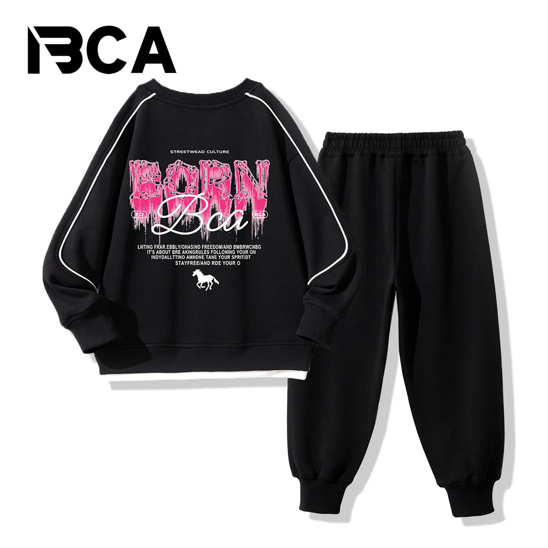 BCA【马到成功】中大童青少年男童潮酷穿搭春秋套装（S-001+TU-3）