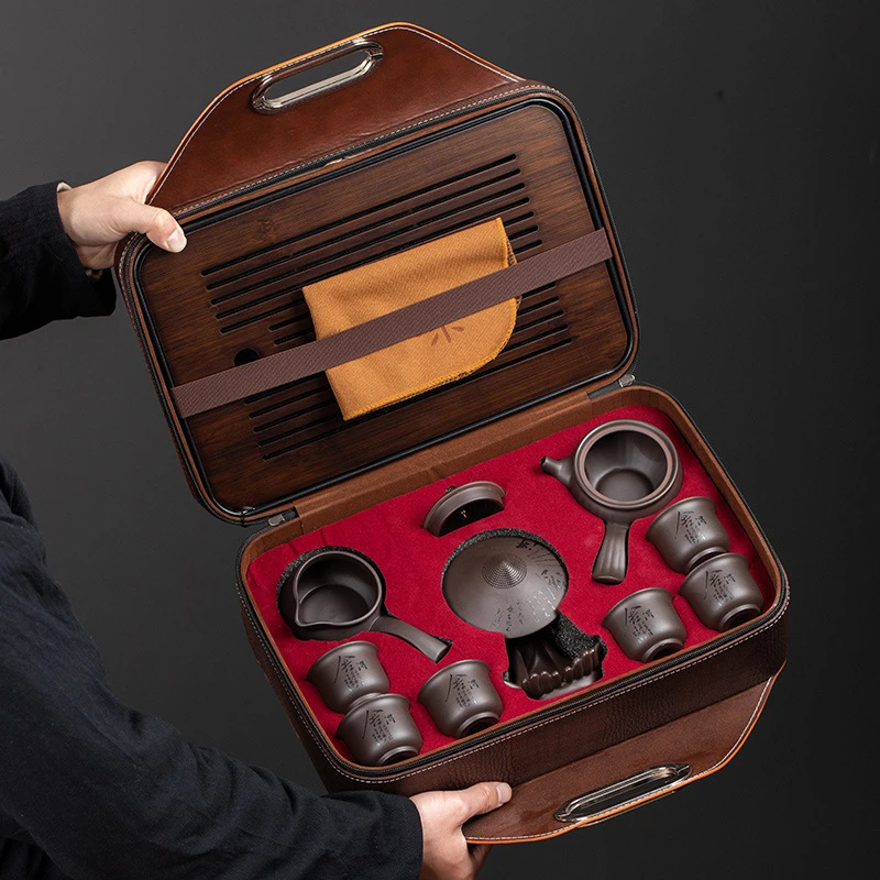 创意便携式户外车载茶具套装商务房地产公司开业开盘礼品可做logo