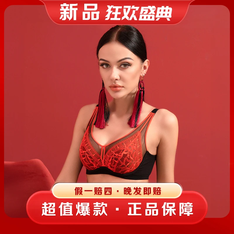 情迷香榭聚拢大胸内衣女神软钢圈文胸收副乳透气文胸女士舒适