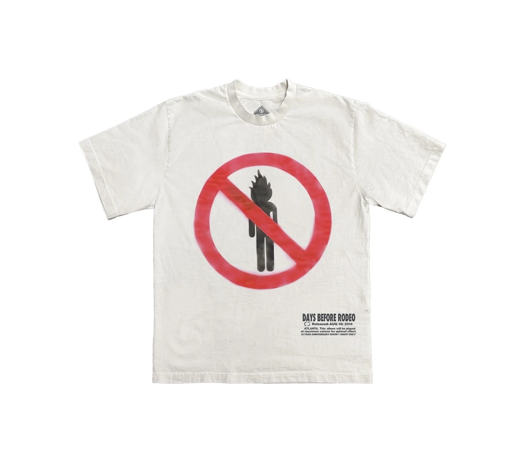 TS  FW24 DAYS BEFORE RODEO周边背面英文印花图案圆领情侣款短袖