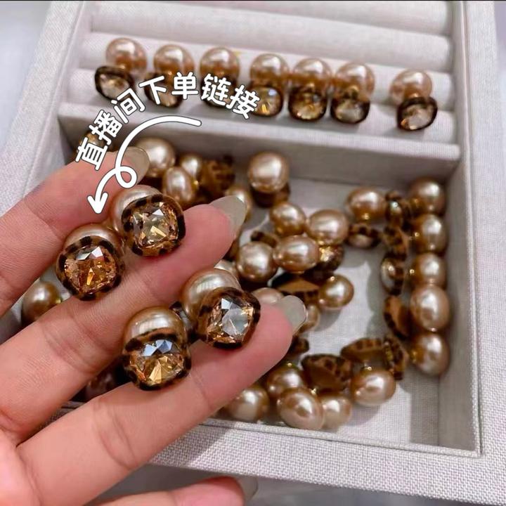 铜合金耳饰 妍【鲸禧】超仙时尚百搭气质精致甜美新款耳饰
