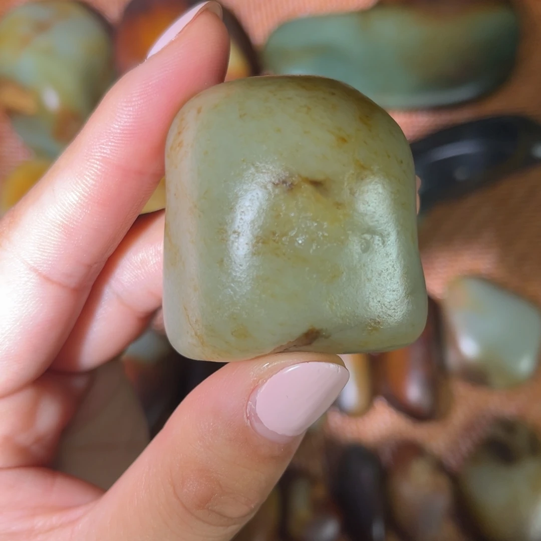 和田玉未镶嵌挂件79g