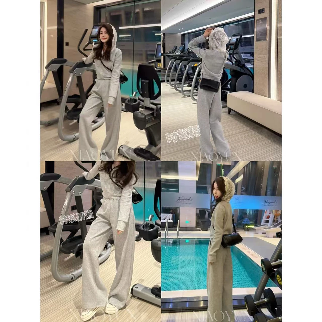 蕾丝拼接套装 小允姐姐2025新款时尚气质高级蕾丝拼接两件套装