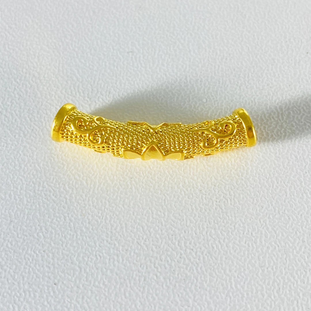 足金999 黄金莲花弯管 0.49