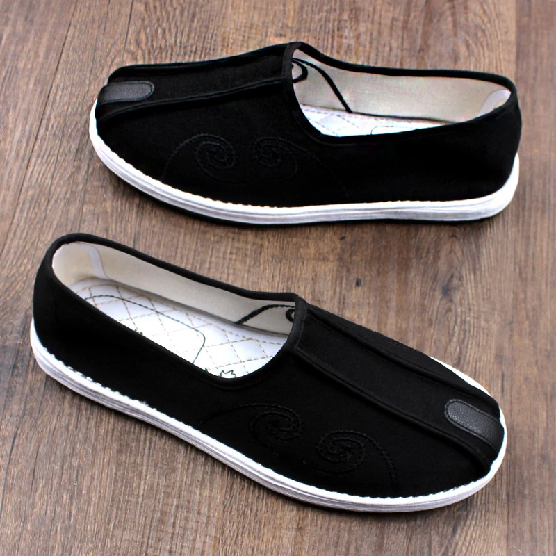 夏季新款老北京布鞋男手工千层底高档软底不累脚透气一脚蹬牛筋底