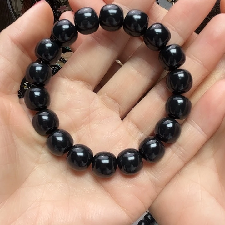 和田玉（墨玉）未镶嵌颈饰卡12老型高羊脂