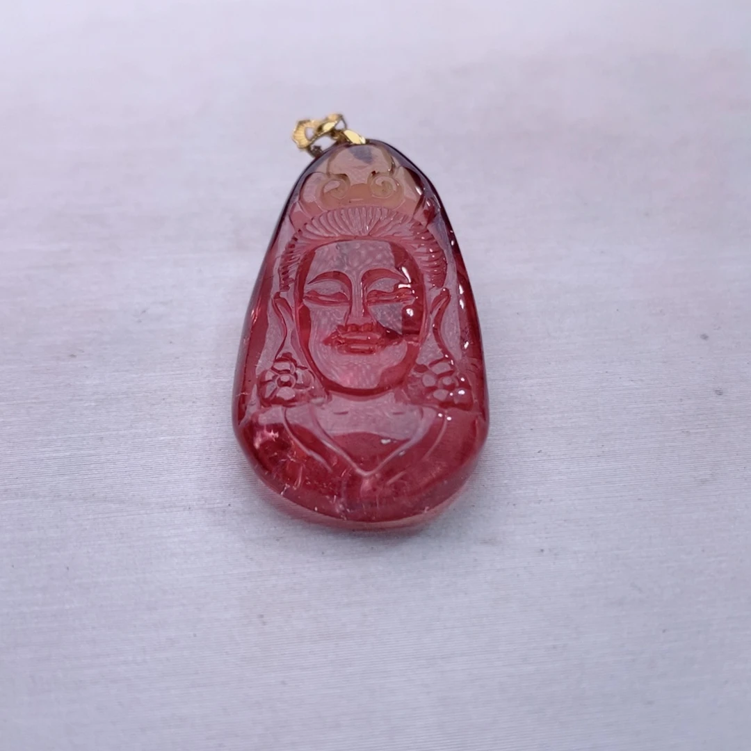 18K金镶嵌颈饰碧玺碧玺A吊坠