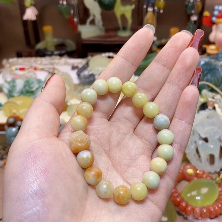 蛇纹石玉手链未镶嵌