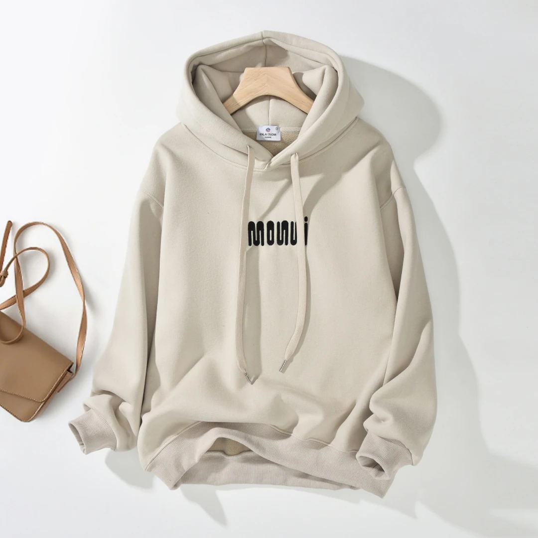 「京东闪发」外贸冬季新款重工刺绣加绒加厚时尚带帽女士连帽韩版