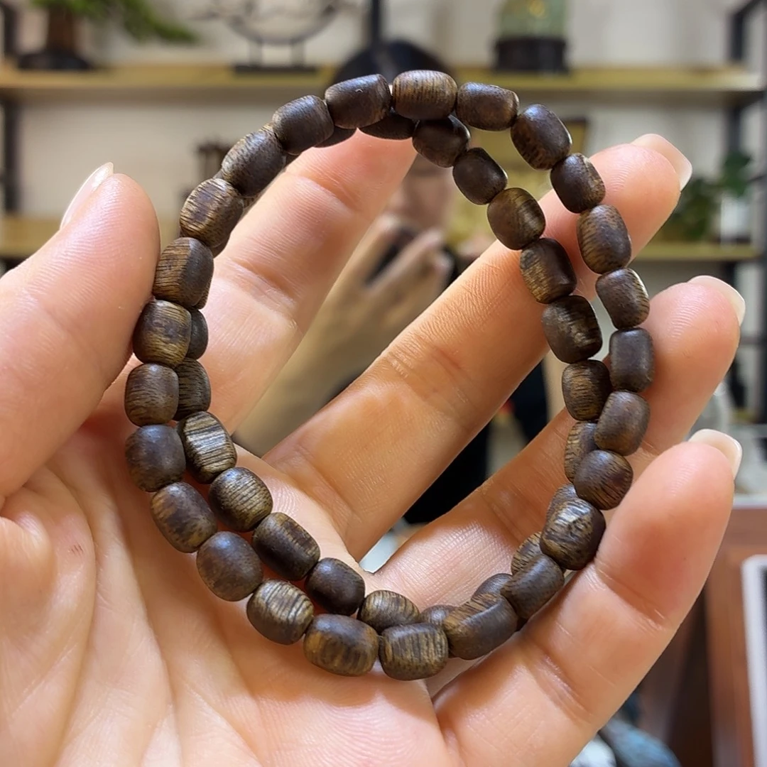 沉香手串99沉瘤疤油叶子3克单圈多样性发1