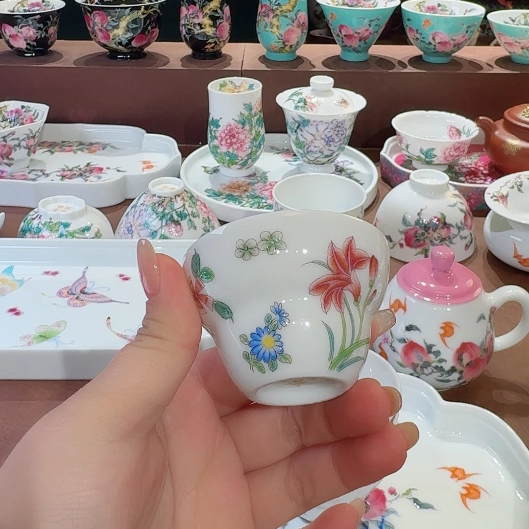 珐琅彩主人杯茶具套装