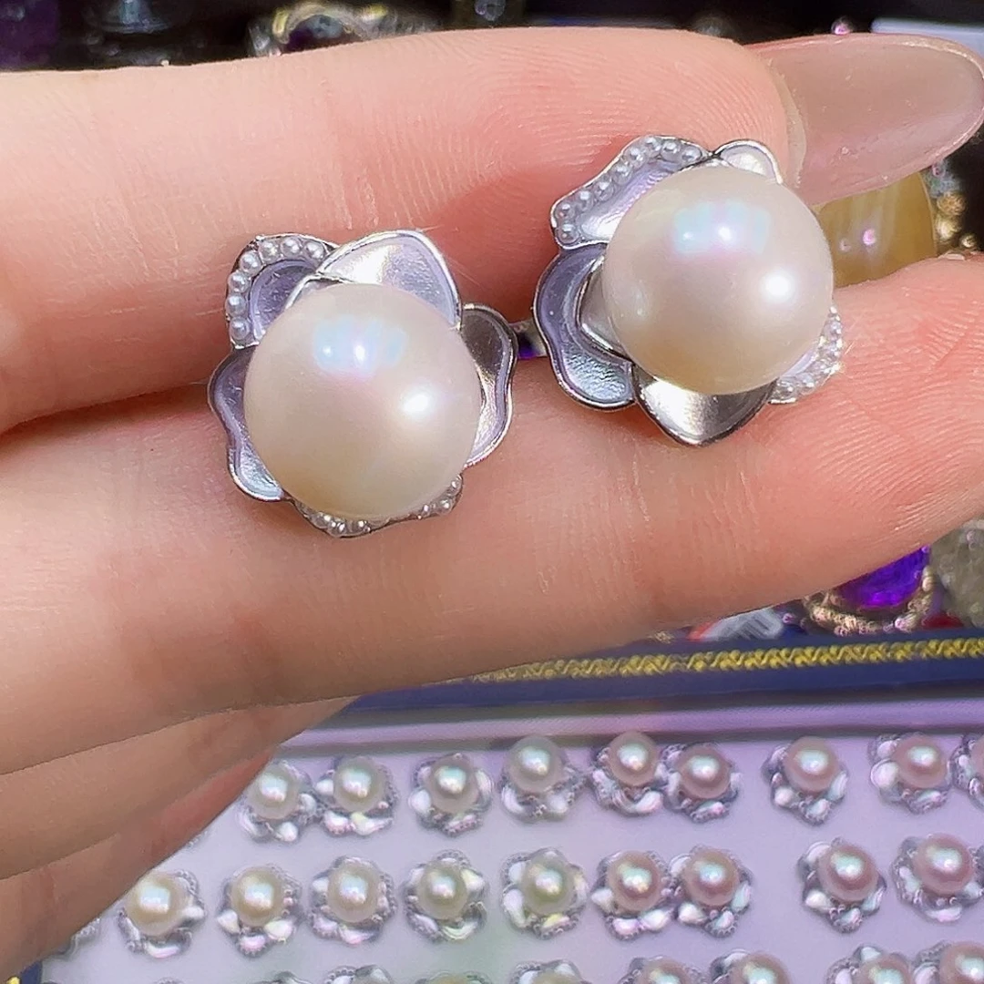 未镶嵌淡水珍珠耳钉