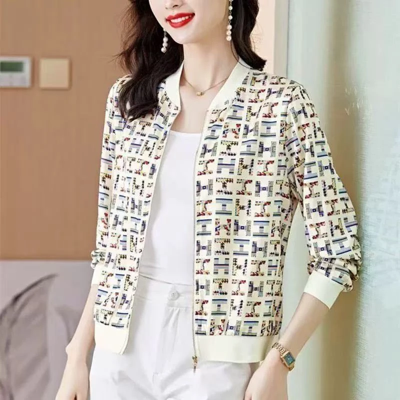 117薄款女短外套夏季透气女棒球服时尚宽松