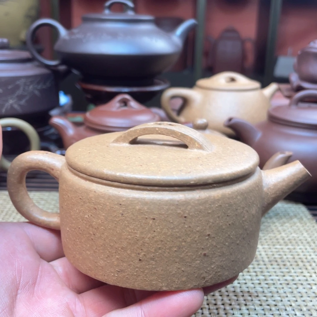 茶壶紫砂段泥汉瓦壶手工制作