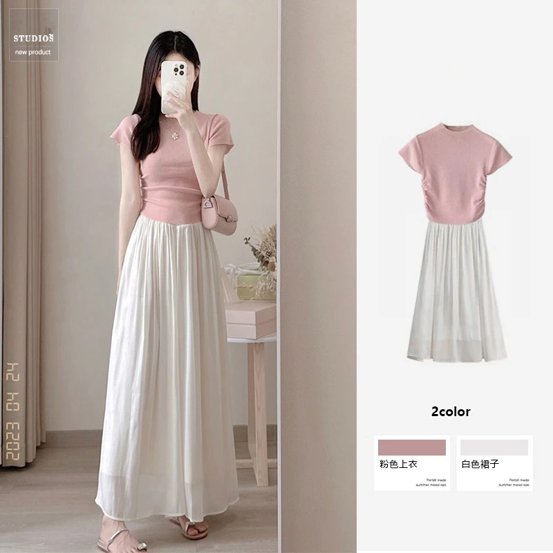 出游服装温柔知性衣服2025新款爆款洋气裙子套装女小众炸街高级感
