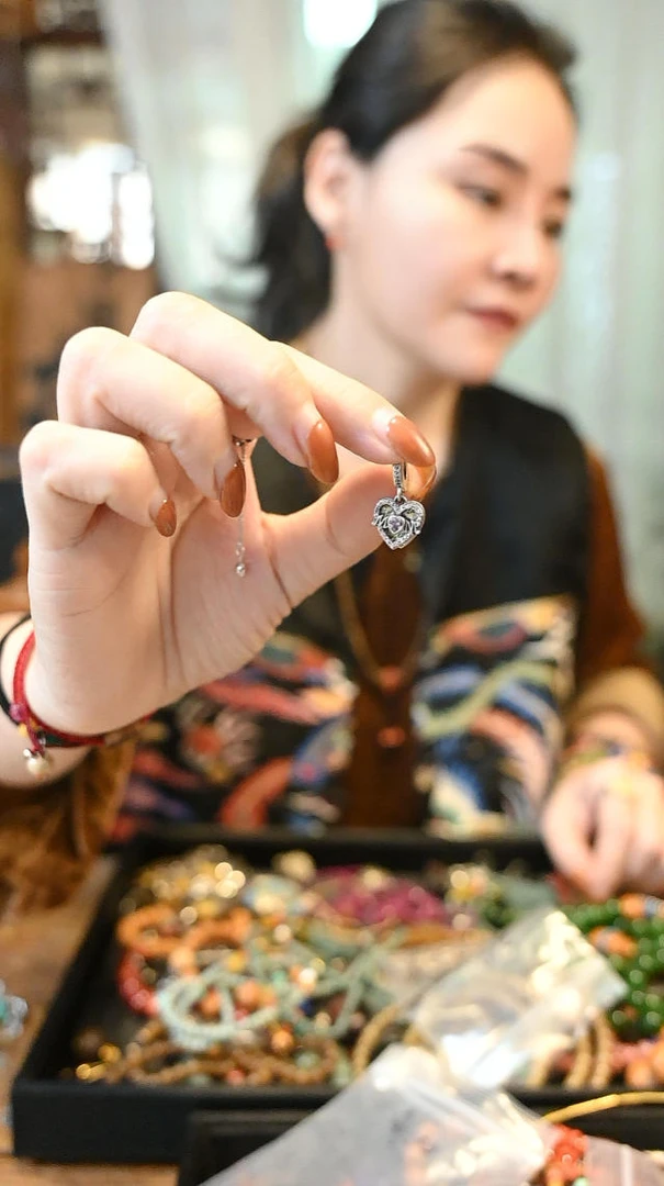 吊坠925银 925银粉色爱心小吊坠