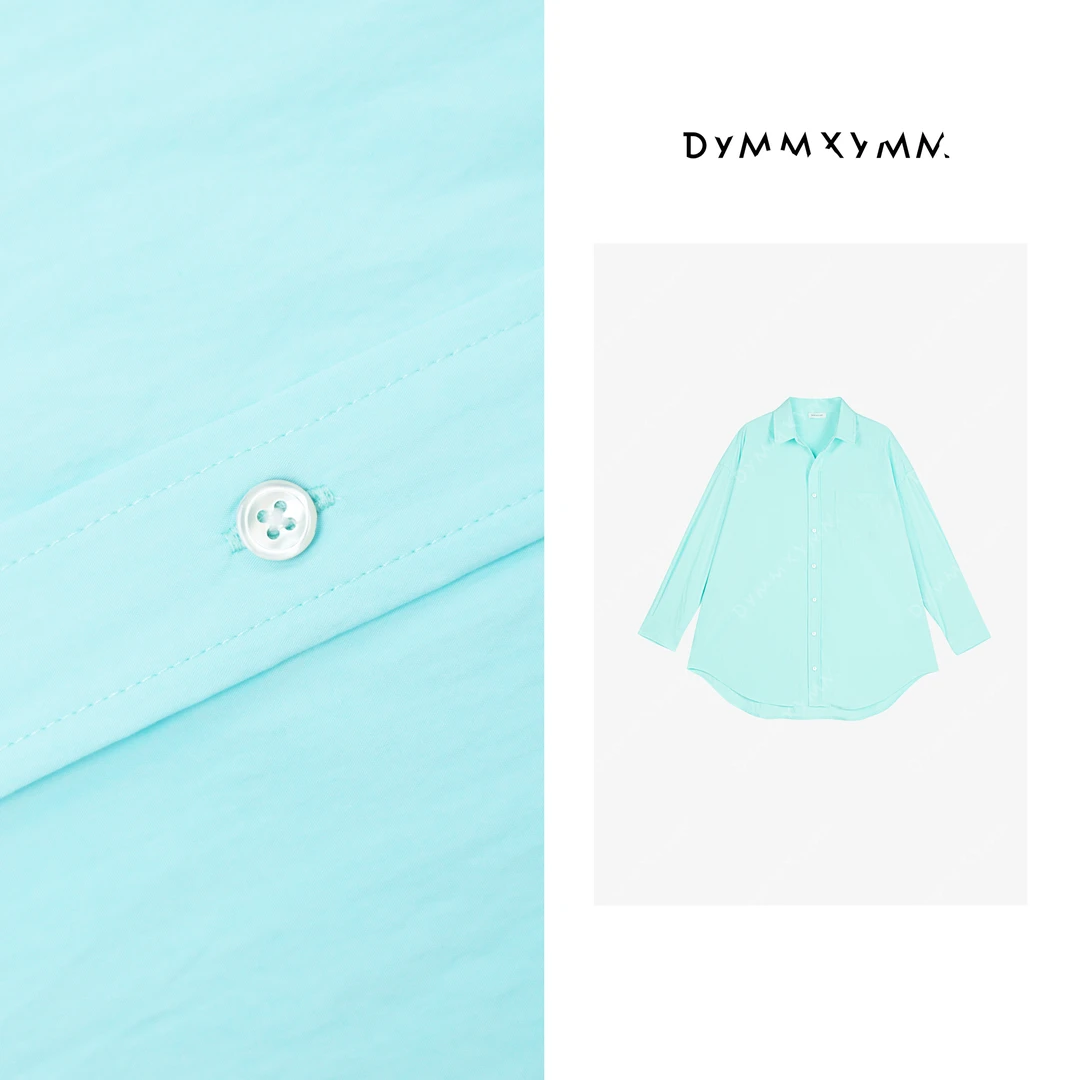 【DYMMXYMM】-早春极简风特调色长袖清透宽松工装衬衫-5SSW7680