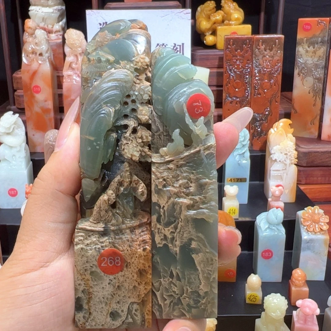 唐***首昌化石印石手工制作