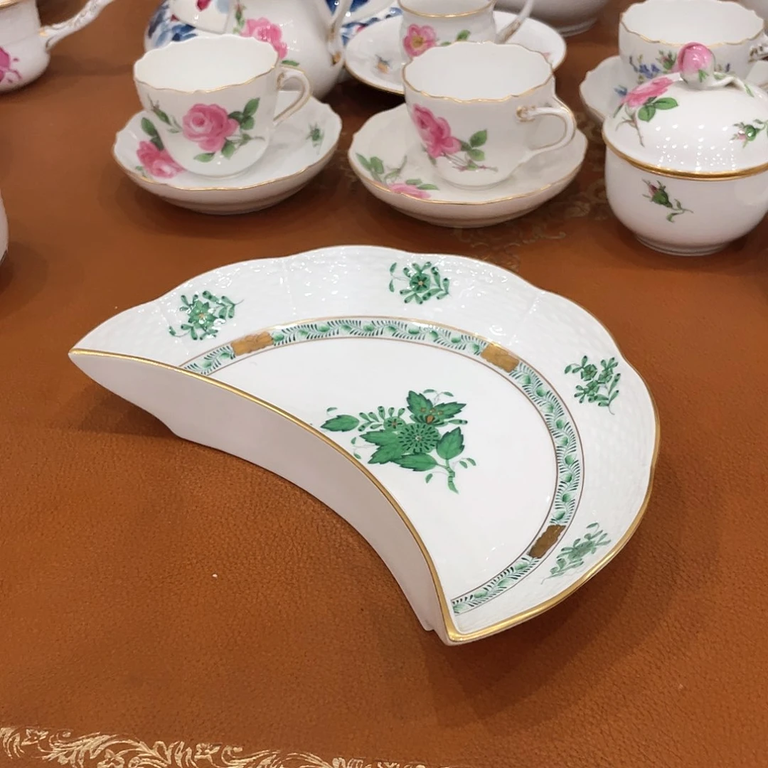 瓷片中古一等月牙盘