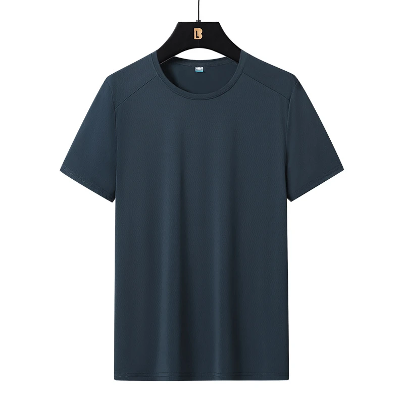 速干2025冰丝短袖T恤速干短袖冰丝T恤运动速干短袖加肥短袖