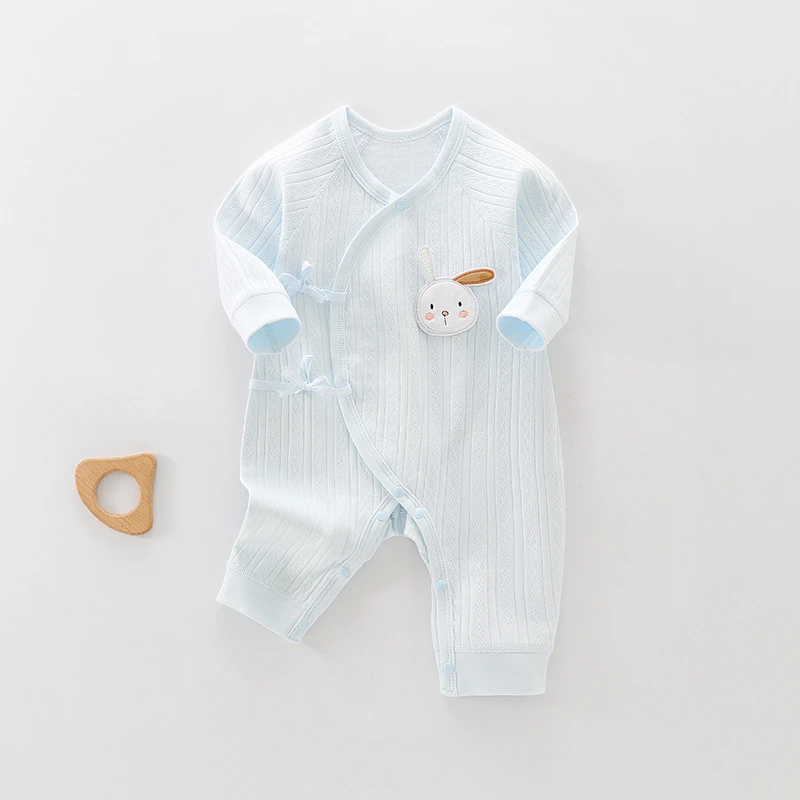 提花小兔 宝宝连体蝴蝶衣简约春夏薄款