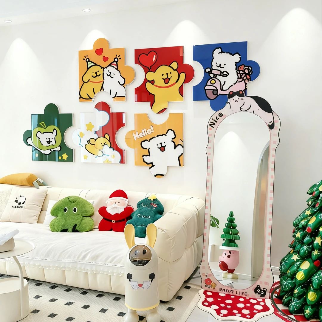 网红房间布置装饰挂画卧室墙面女生孩床头改造小物件贴纸软多巴胺