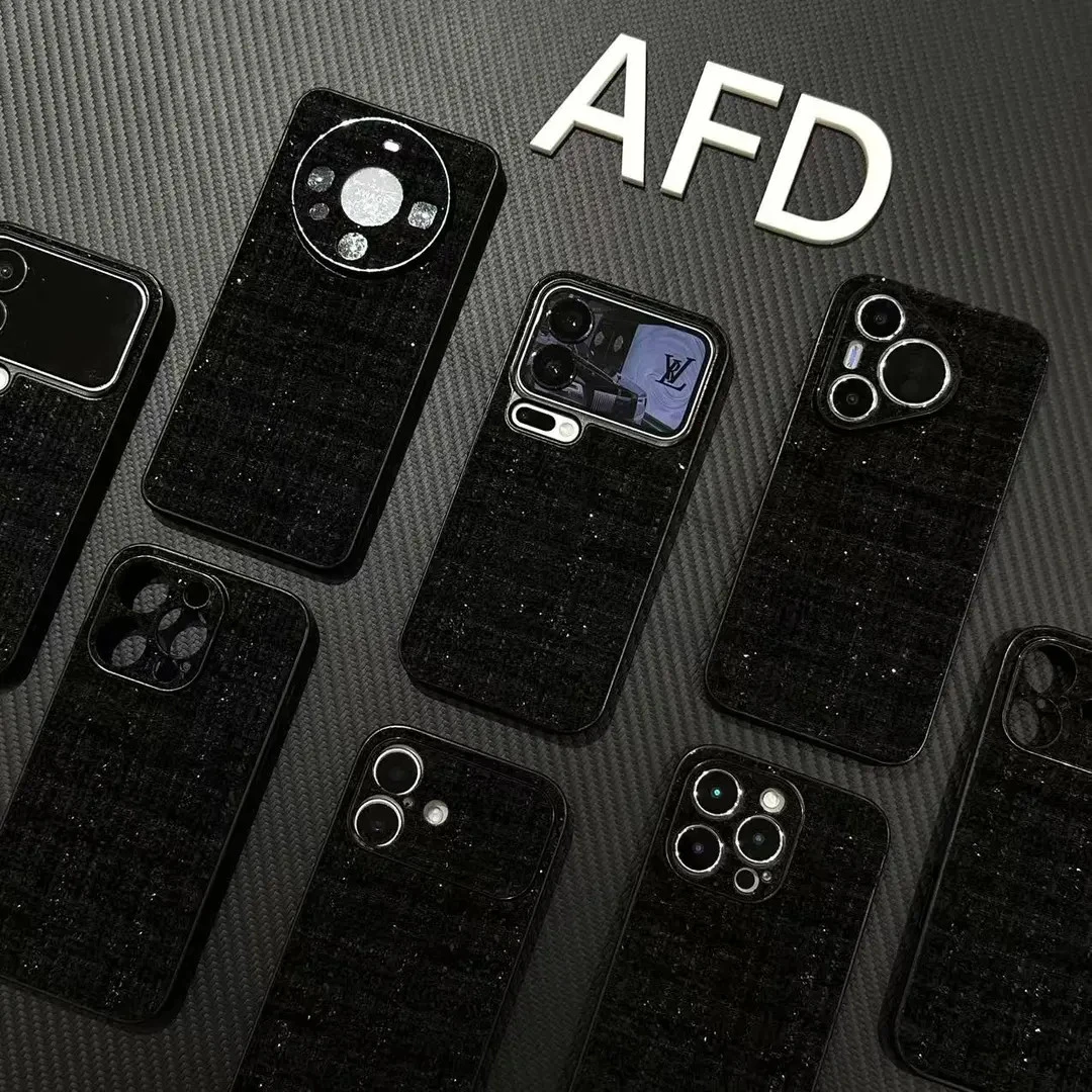 高颜值小香风毛绒细闪适用iPhone17/16手机壳华为P80vivo小米oppo