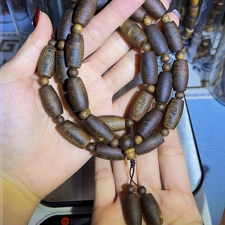 沉香沉香碎屑m****e多圈老料天珠绿棋43