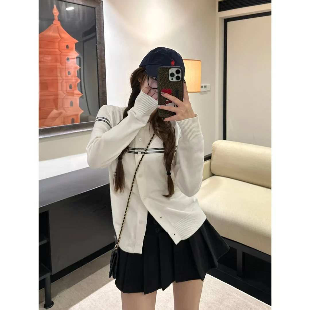 【轻巧日常】秋季巨好看的轻熟学院风显瘦百搭日常针织开衫女H953