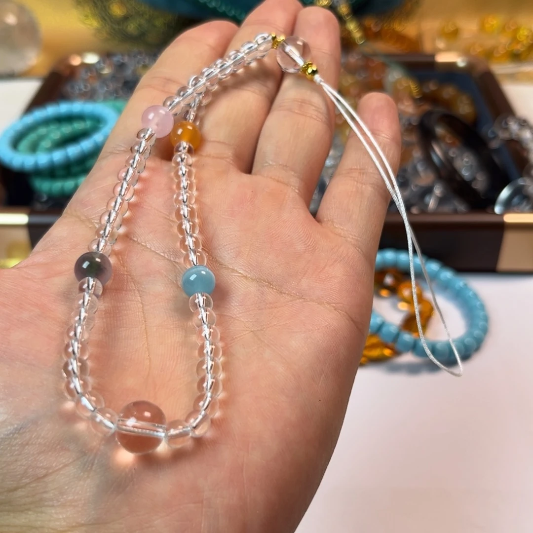 【闪购商品】水晶手链未镶嵌多宝手机挂