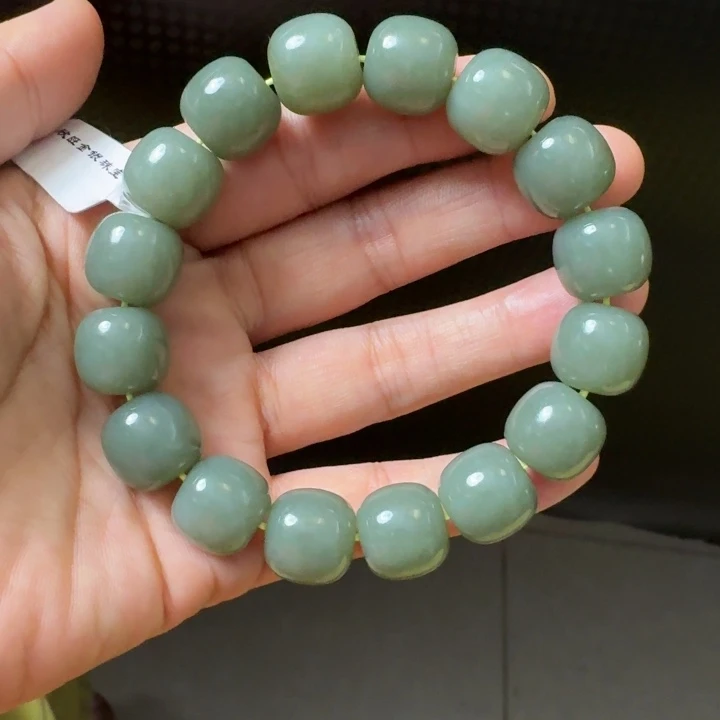 和田玉未镶嵌颈饰且末蓝14