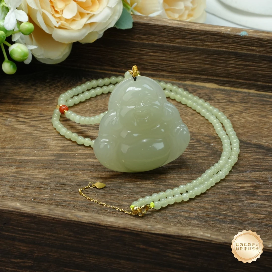 【小北严选】和田玉套链尺寸约44*44mm【多样性发一件】-BH16X613