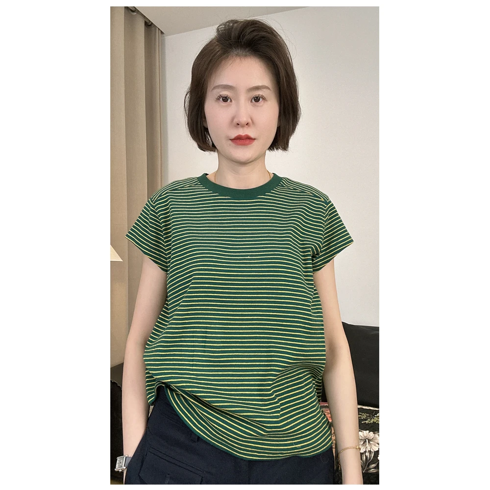 【诺兰庄园】经典简约极简风条纹短袖T恤